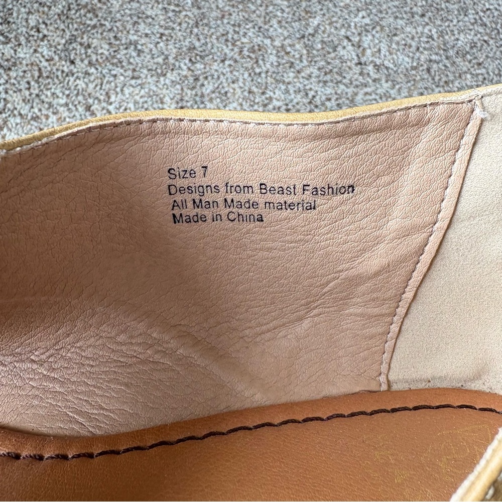 BEAST FASHION Tan Open-Toe Sandals Women’s Sz 7 - Picture 10 of 11